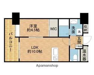 ヴェルドゥール南茨木【9階】の間取り