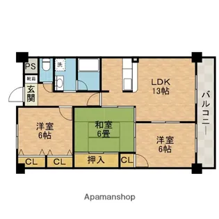 ヌーヴェレールⅢ【6階】の間取り