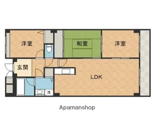 ラミュール北春日丘【1階】の間取り