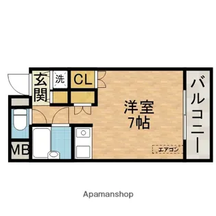 ヴィユーフルーヴⅠ【3階】の間取り