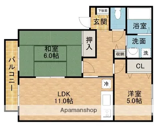 メゾンルミエール【1階】の間取り