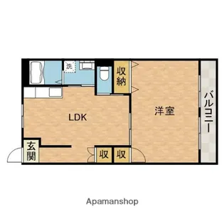ハイツ穂積【4階】の間取り