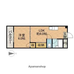 メゾーネ茨木【2階】の間取り