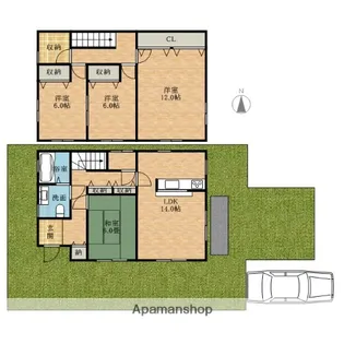 大阪府茨木市安威2丁目【一戸建】の間取り