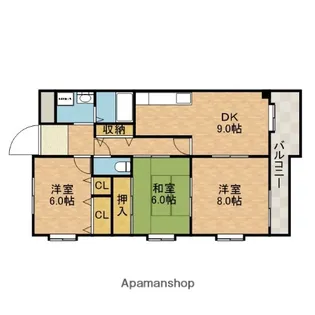 エスト茨木【2階】の間取り