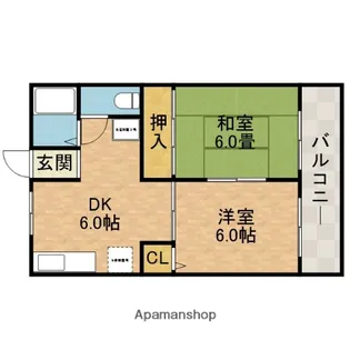 コーポバロール【3階】の間取り