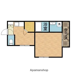 A-1薩摩マンション【3階】の間取り