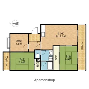 レジデンス吉川【3階】の間取り