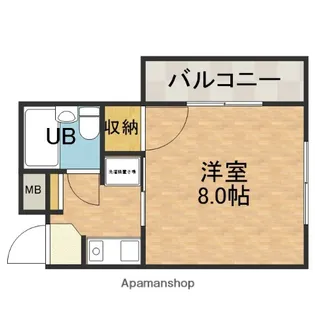 ハピネス茨木【2階】の間取り