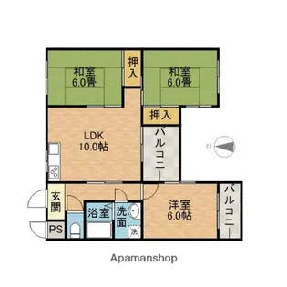 カーサ・フローラ玉木【2階】の間取り