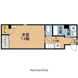 ローズミード総持寺【1階】の間取り