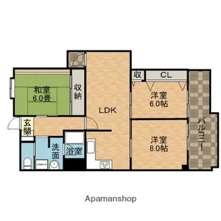 ベラディールⅠ【2階】の間取り