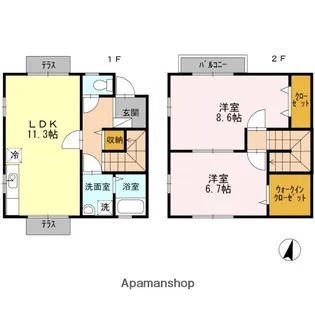 シャルマン【1階】の間取り