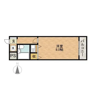 コーポラスムツミ【3階】の間取り