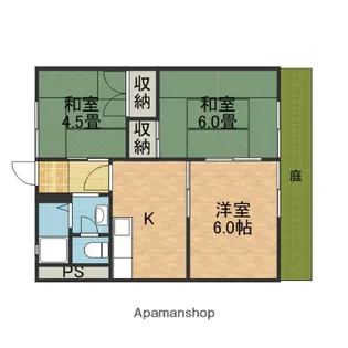 大阪府茨木市水尾1丁目【アパート】の間取り