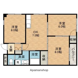 フルールハイツ【3階】の間取り