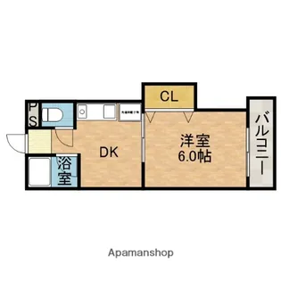 都部ハイツ【8階】の間取り