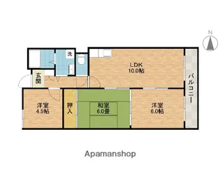 サンハイム杉林【3階】の間取り