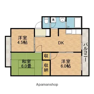 フローラルハイツさわらぎ【1階】の間取り