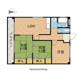 リビース音【3階】の間取り