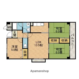 グレイスミシマ【4階】の間取り