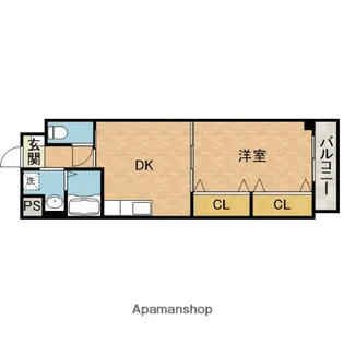 ハイツ東一津屋公輝【1階】の間取り