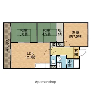 マーベラス摂津【2階】の間取り