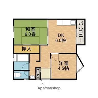 いかはなハイツB棟【2階】の間取り