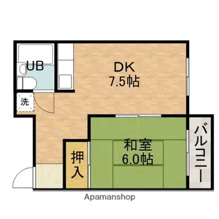麻田レインボーハイツ【3階】の間取り