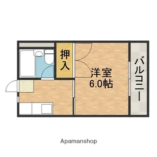 アムール摂津【1階】の間取り
