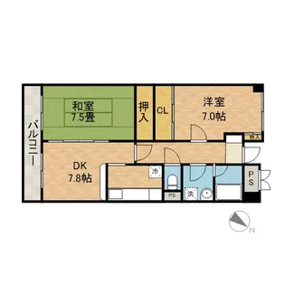 サクセス東太田【4階】の間取り