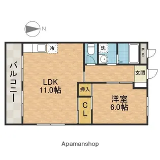 西田マンション【2階】の間取り