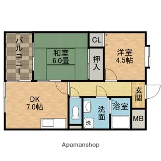 メゾン摂津【7階】の間取り