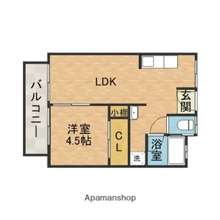 松林マンション【1階】の間取り