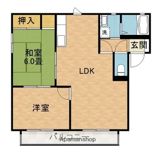 ラクシュミー鳥飼【2階】の間取り