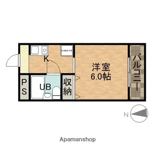 ロイヤルミサワ【4階】の間取り