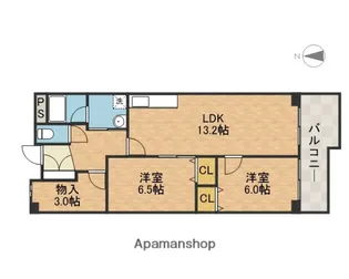 ハイツ山口【2階】の間取り