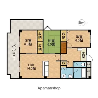 エミネンス南茨木【6階】の間取り