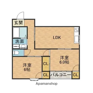 ダイヤモンドシティ【4階】の間取り