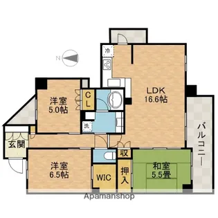 茨木ブライトレジデンス【5階】の間取り