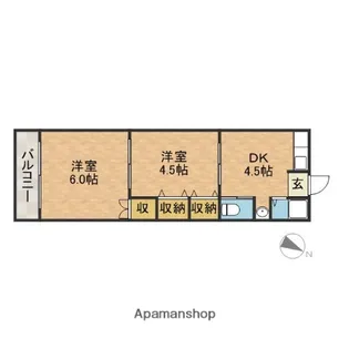 むつみマンション【3階】の間取り
