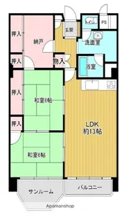 ホワイトハウス穂積【6階】の間取り