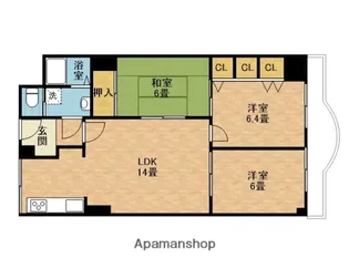 メガロコープ茨木Ⅱ【4階】の間取り