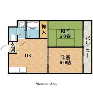 摂津第7マンション【4階】の間取り
