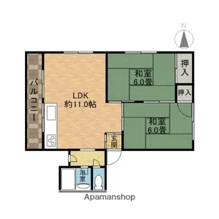 井上マンション【2階】の間取り