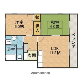 メゾン・ヴィータ【1階】の間取り