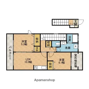ディアーハイム【2階】の間取り