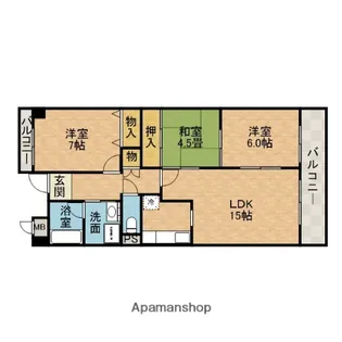 グランデパイース【4階】の間取り