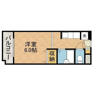 シャトー黒田【6階】の間取り