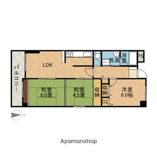 リバーサイド千里丘【4階】の間取り